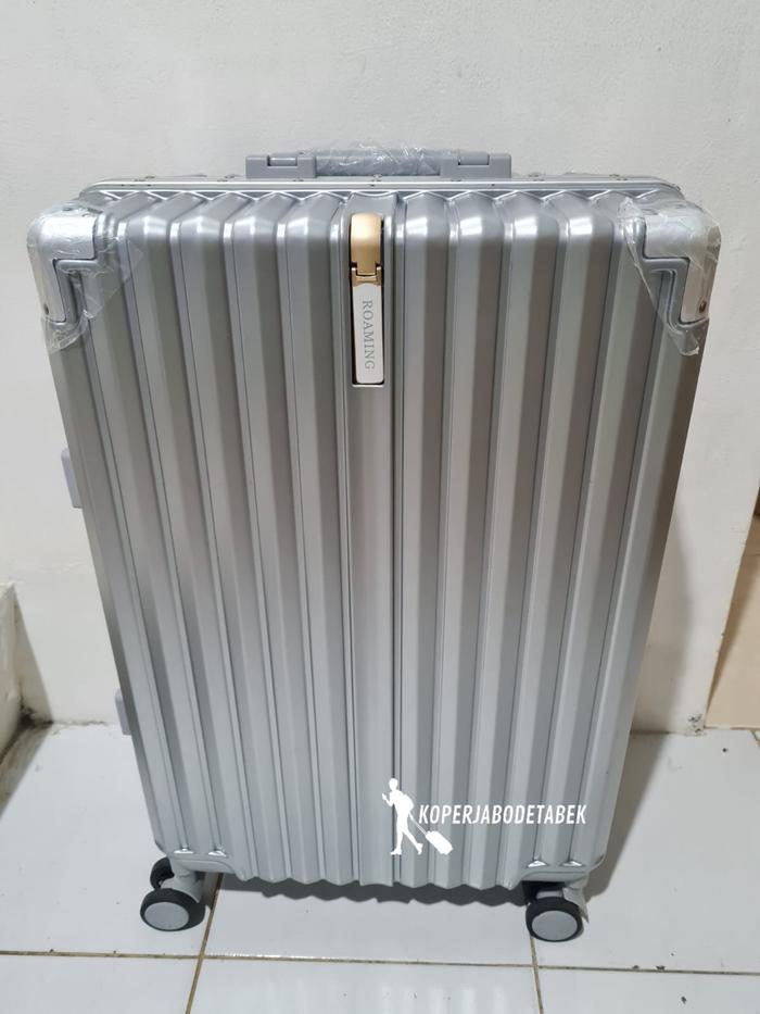 Gambar Koper 20-28 inch hemat ongkir bahan polycarbonate anti pecah YG015 - ivory silver, 20 cabin dari koperjabodetabek undefined Tokopedia