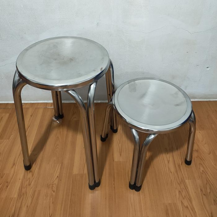 Gambar KURSI STAINLESS/KURSI BAKSO - Stainless, 30 CM dari viona display undefined Tokopedia