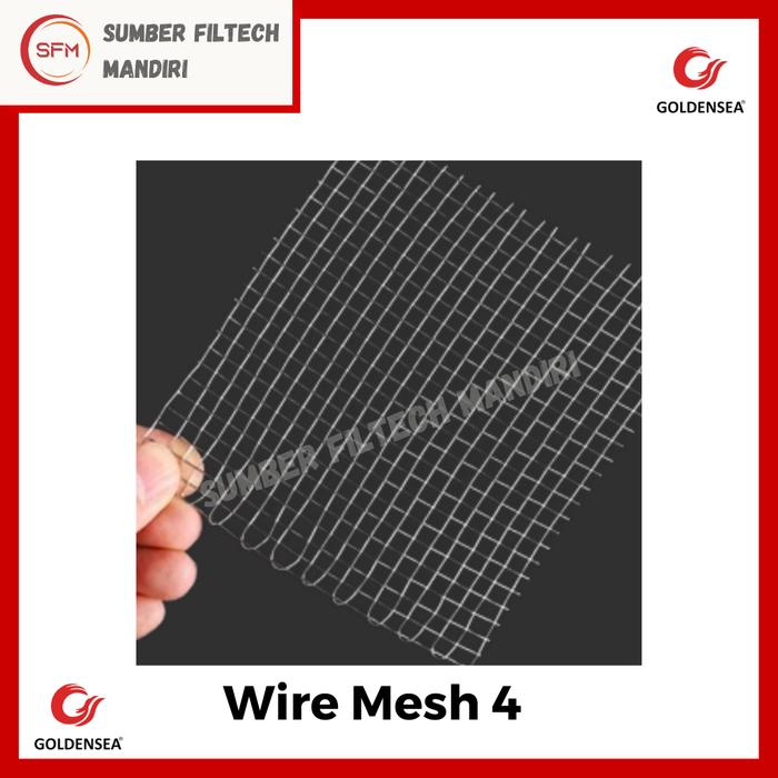 Gambar Wire Mesh Saringan SS 304 #4 x Tebal 0.7 mm Stainless Steel - Lebar 1m, Mesh 4 dari Sumber Filtech Mandiri.ID undefined Tokopedia