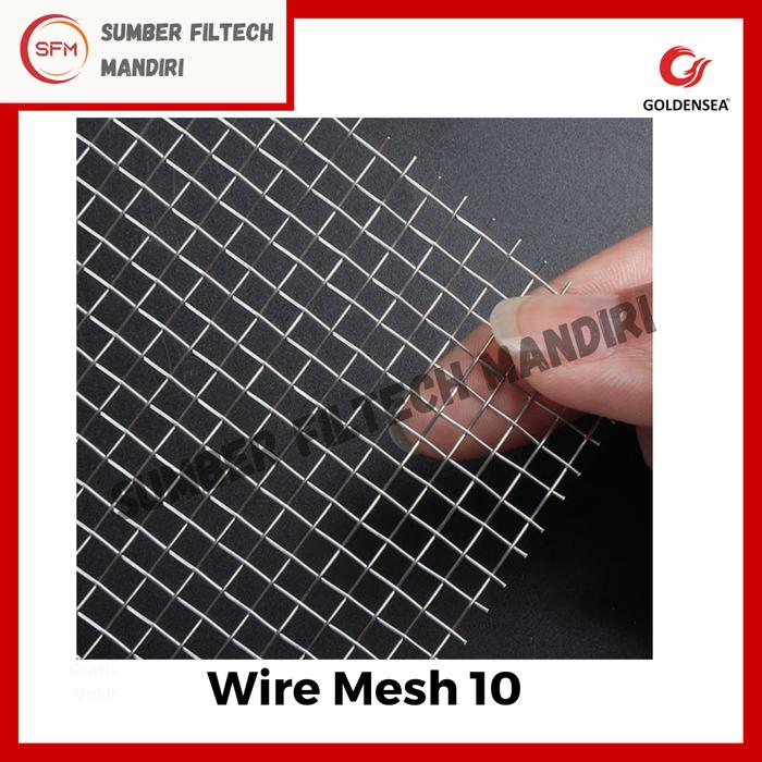 Gambar Wire Mesh Saringan SS 304, #10, 12, 14, 16, 18, 20, 24, 30, 40, 50, 60 - Mesh 10 dari Sumber Filtech Mandiri.ID undefined Tokopedia