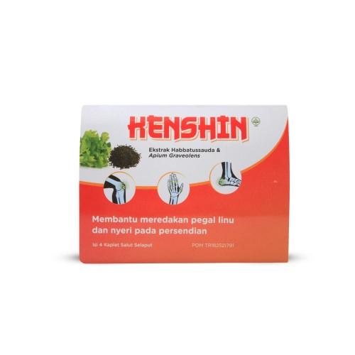 Gambar Kenshin Strip Isi 4 Tablet - Obat Pegal Linu dan Nyeri Sendi dari Farmaku undefined Tokopedia