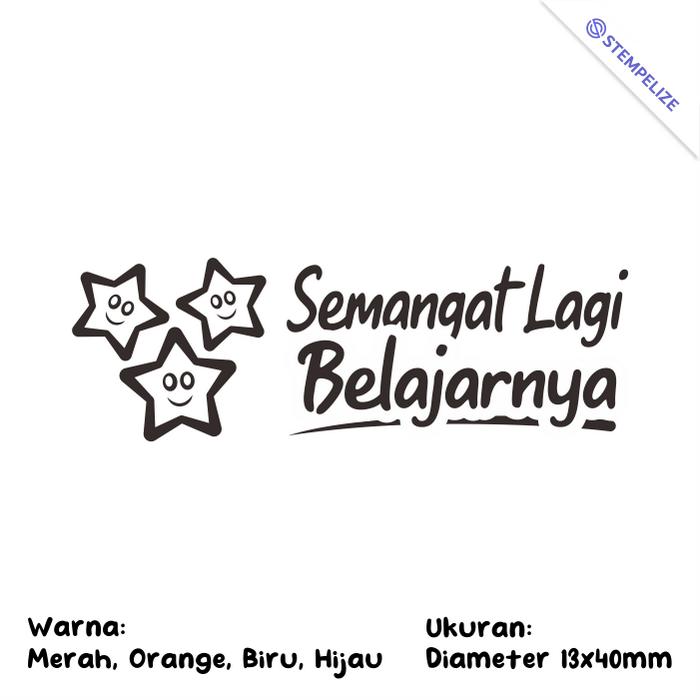 Gambar Stempel Penilaian Anak TK / Paud / Bintang / Nilai / Karakter / Senyum [SATUAN] - Semangat Lagi B, Hitam dari Stempelize undefined Tokopedia