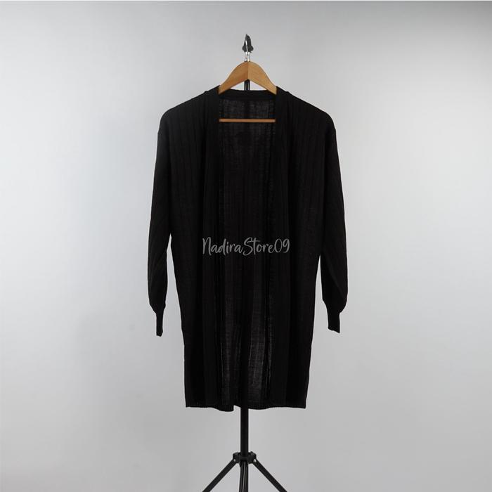 Gambar SWEATER RAJUT LONG KARDI BALON - Hitam dari NADIRA STORE 09 undefined Tokopedia