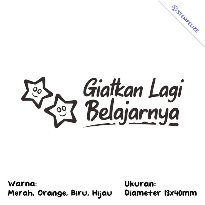 Gambar Stempel Penilaian Anak TK / Paud / Bintang / Nilai / Karakter / Senyum [SATUAN] - Giatkan Lagi B., Merah dari Stempelize undefined Tokopedia