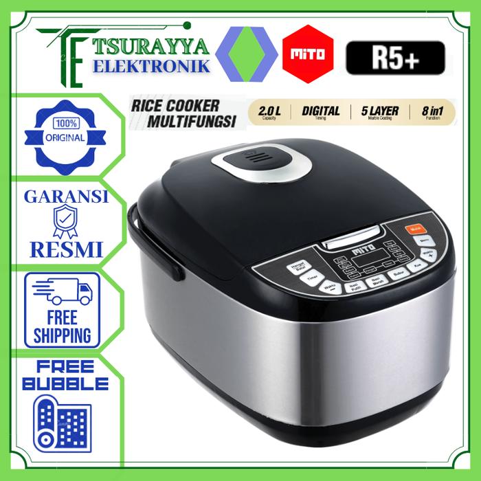 Gambar Mito R5 Plus Digital Rice Cooker Mito R5+ 8 in 1 Kapasitas 2 Liter Ori - Silver dari Tsurayya Elc undefined Tokopedia