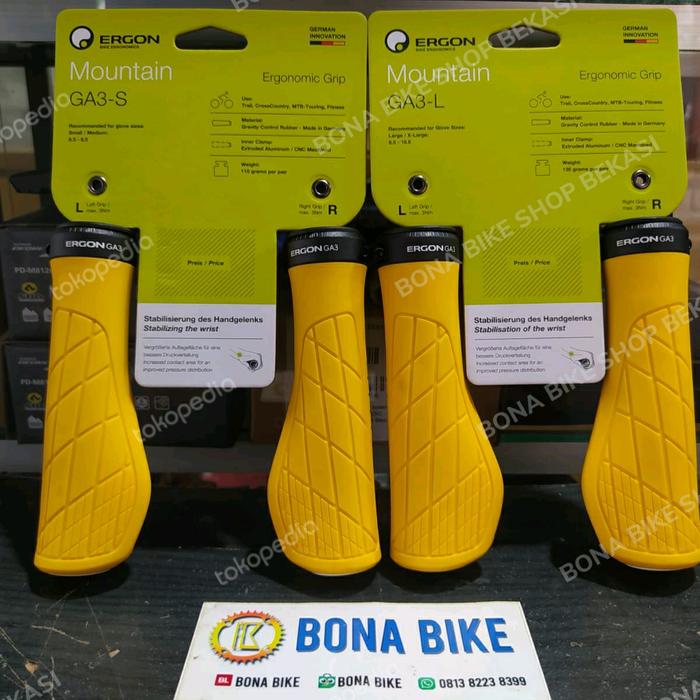 Hand Grip Ergon GA3 Yellow Mellow Grips Small Large LARGE