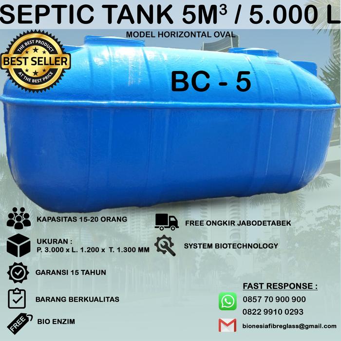 Gambar BIO SEPTIC TANK BIOFILTER 5M3 / BIOTANK BIOTECH 5M3 / BIOFIL 5M3 dari Juragan Fibertek undefined Tokopedia
