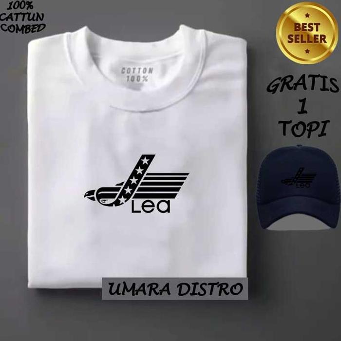 Gambar BELI BAJU GRATIS TOPI...!!! Kaos Distro Lengan pendek Lea Text Hitam - Putih, L dari Raihanna~ undefined Tokopedia
