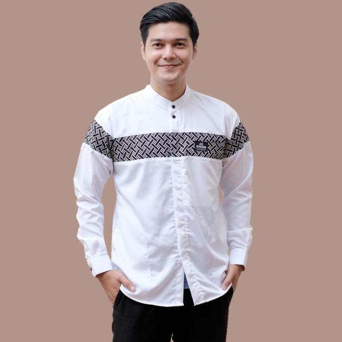Gambar Baju Koko Pria Lengan Panjang Koko Kurta Dewasa Baju Muslim Pria - Putih, M dari GaIlerifashion undefined Tokopedia