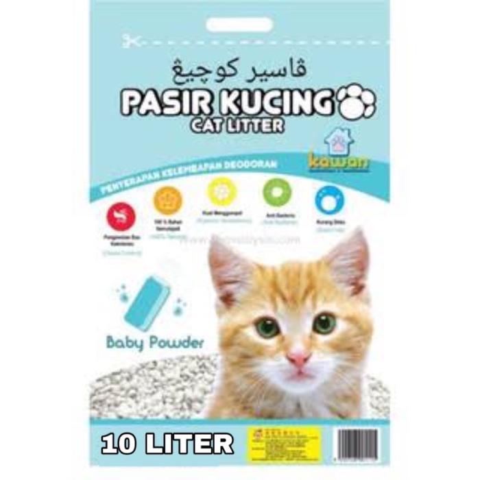 Gambar Pasir Kucing Gumpal Kawan 10 Liter cat litter 10L wangi - baby powder dari duniabaru168 undefined Tokopedia