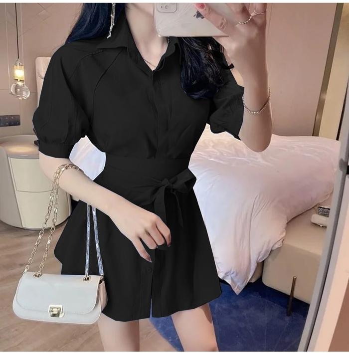 Gambar AJN tunik gwyn/fashion wanita kekinian/atasan wanita terbaru/blouse - Hitam dari AJN COLLECTION undefined Tokopedia