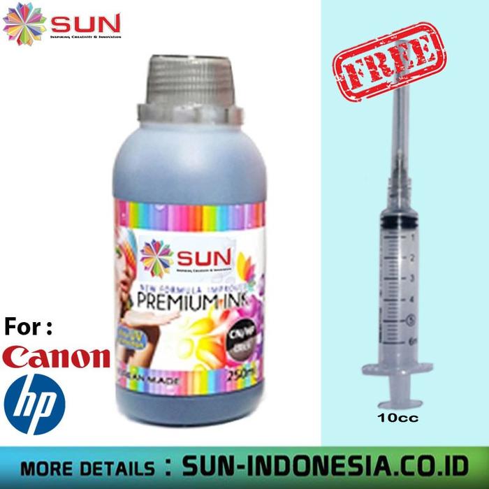 Gambar TINTA DYE CANON & HP 250 ml - SUN Premium INK NFI (1 Set 4 Warna) - Black, Surabaya dari Sun Indonesia Kota Surabaya Tokopedia