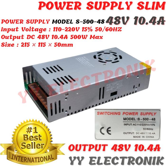 Gambar POWER SUPPLY Switching Power fan 48V - 5A 10A 20A 30A 40A - 48V - 500 10.4A dari YYElectronik undefined 3 Tokopedia
