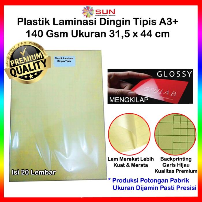 Gambar Plastik Laminasi Dingin Tipis A3 isi 20 lembar - Motif Glossy, Doff ( Sticker Bening Transparant Pelapis Kertas Foto Glossy Photo Paper ) - Glossy, Surabaya dari Sun Indonesia undefined Tokopedia