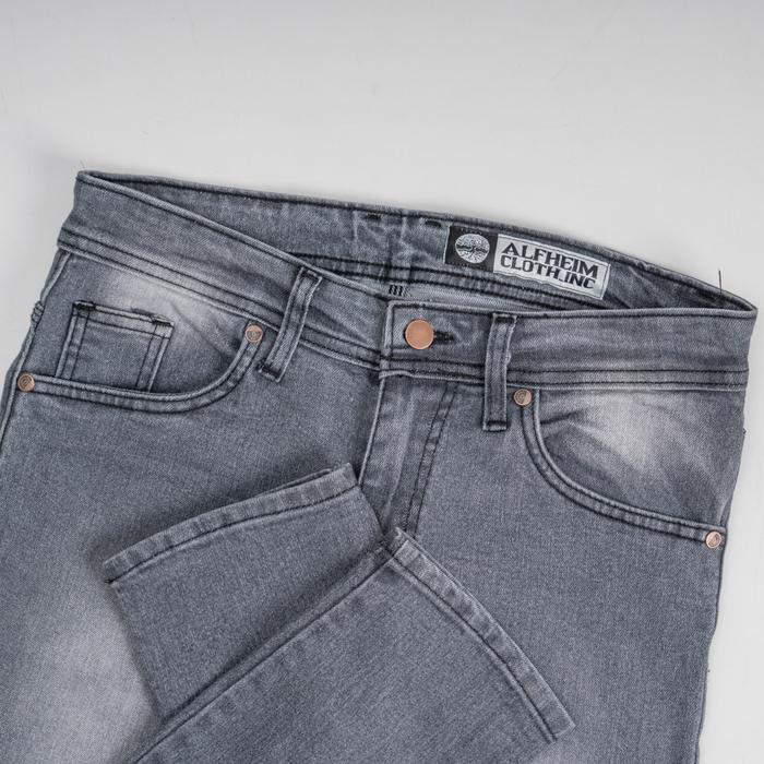 Gambar Long Pants Denim - AlfheimCloth.Inc Slim Fit Men Grey Washing Denim - Grey Washing, L dari ALFHEIM CLOTH.INC undefined Tokopedia