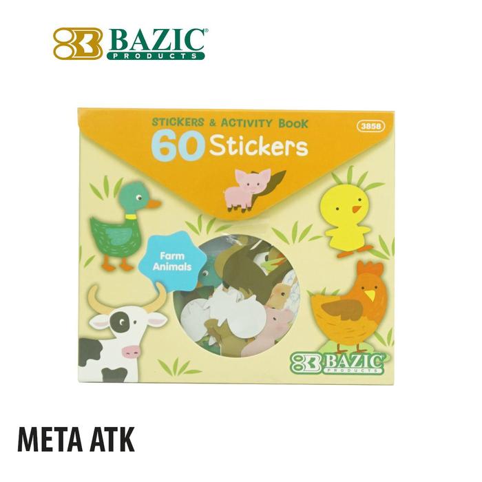 Jual Bazic Farm Animal Series Assorted 60 pcs - Sticker Anak - Jakarta ...