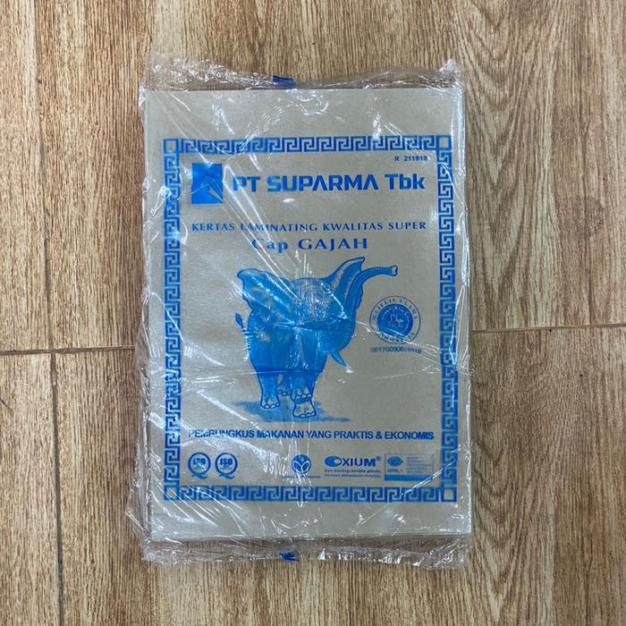 Gambar KERTAS NASI COKLAT - Besar/Kecil Merk Cap Gajah Isi Banyak (Pink Biru) - Biru dari NAJAH SENTRA PLASTIK undefined Tokopedia