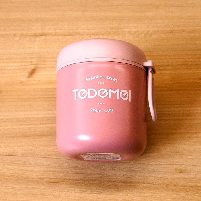 Gambar TEDEMEI Termos Sup Kotak makan anak Stainless 304 kids lunch box Set - Pink dari CrediMart undefined Tokopedia
