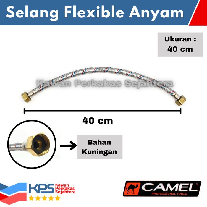 Jual CAMEL Selang Flexibel Anyam 40 cm Flexible Hose Air Panas Dingin