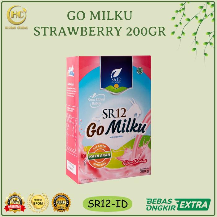 Gambar SUSU KAMBING ETAWA STROBERI 200 GR / GO MILKU STROBERI / SUSU KAMBING dari SR12 Skincare undefined Tokopedia