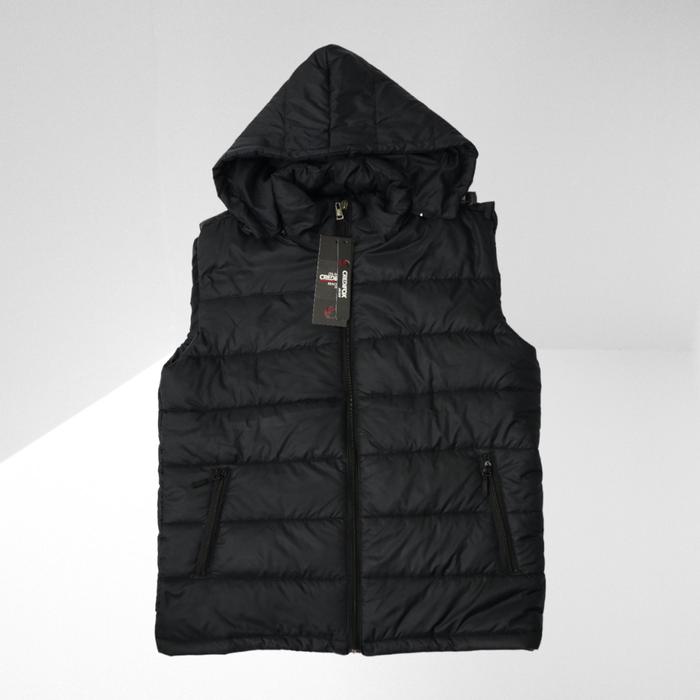 Gambar Rompi gelembung credifox / rompi hoodie parasut / vest gelembung / rompi vest puffer - Hitam, L dari DISTRIBUTOR JAKET1 undefined Tokopedia