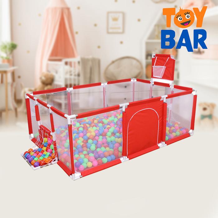 Gambar Kolam Mandi Bola + model keranjang basket mandi bola mainan tenda anak - Merah dari TOYBAR88 undefined Tokopedia