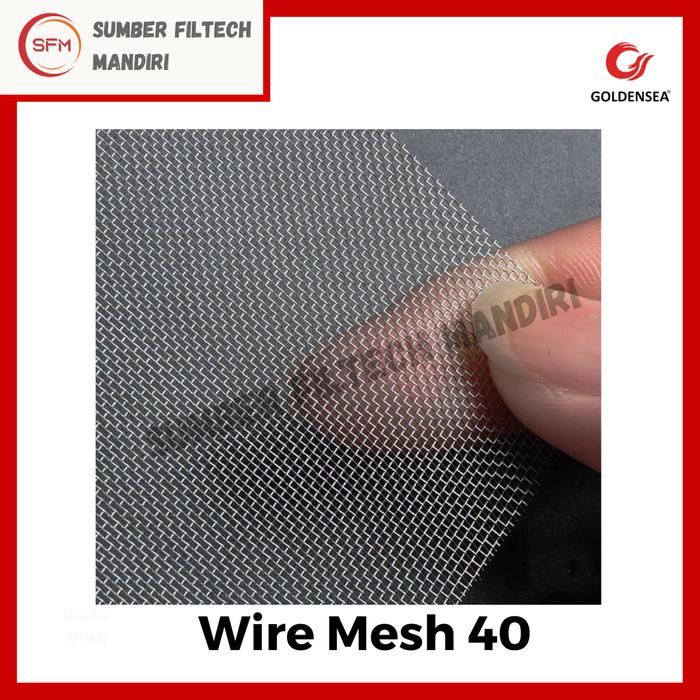 Gambar Wire Mesh Saringan SS 316 #20, 40, 60, 80, 100 (Lebar 1.3m) - Mesh 40 dari Sumber Filtech Mandiri.ID undefined Tokopedia