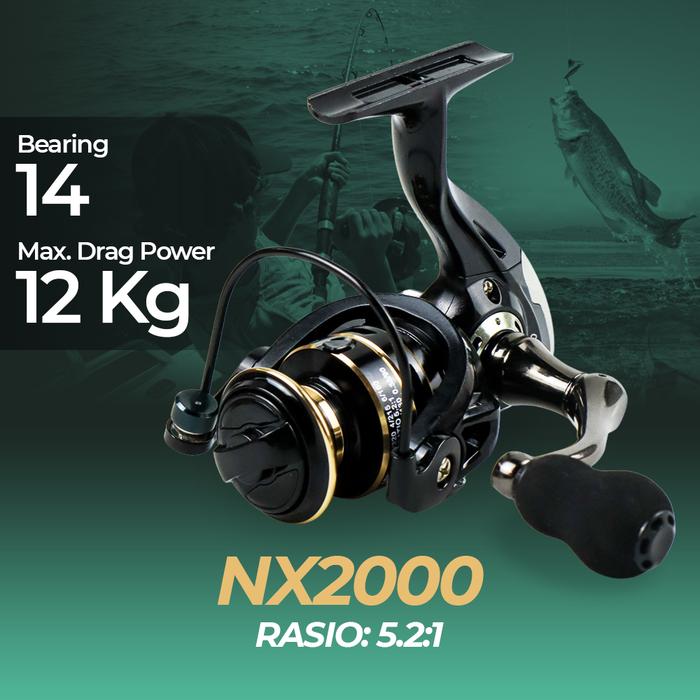 Gambar Reel Pancing Ikan NX2000 Series Metal Fishing Reel 5.2:1 Gear Ratio dari Jayabaadi undefined Tokopedia