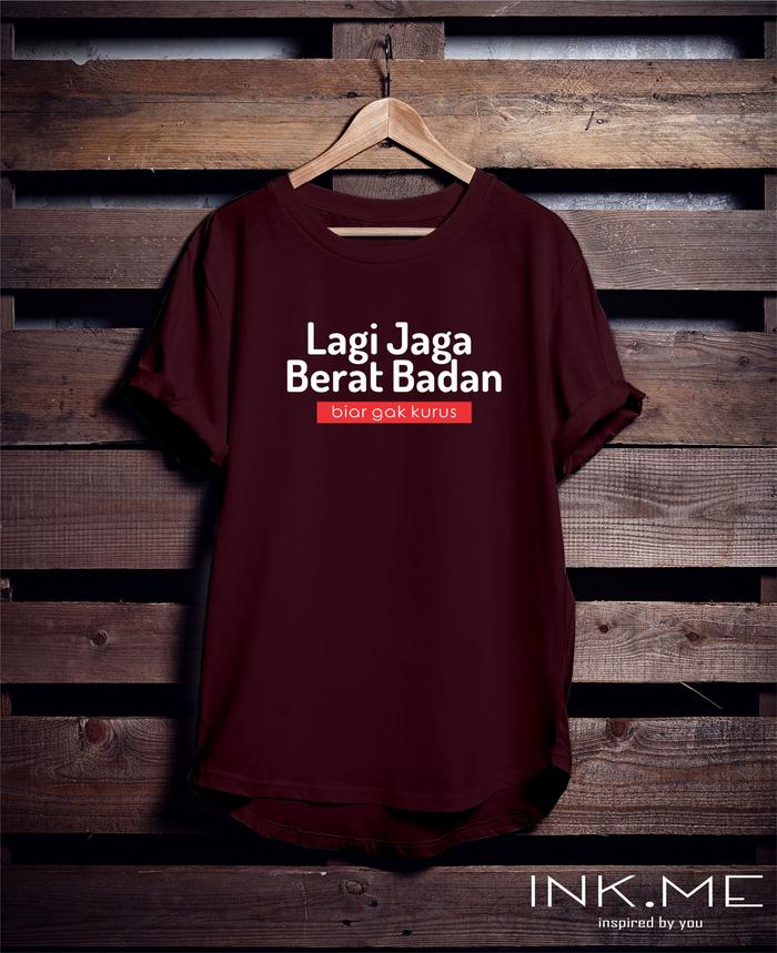 Gambar KAOS PRIA NEX CARLOS - JAGA BERAT BADAN KAOS UNISEX - Maroon, S dari Inkmee undefined Tokopedia