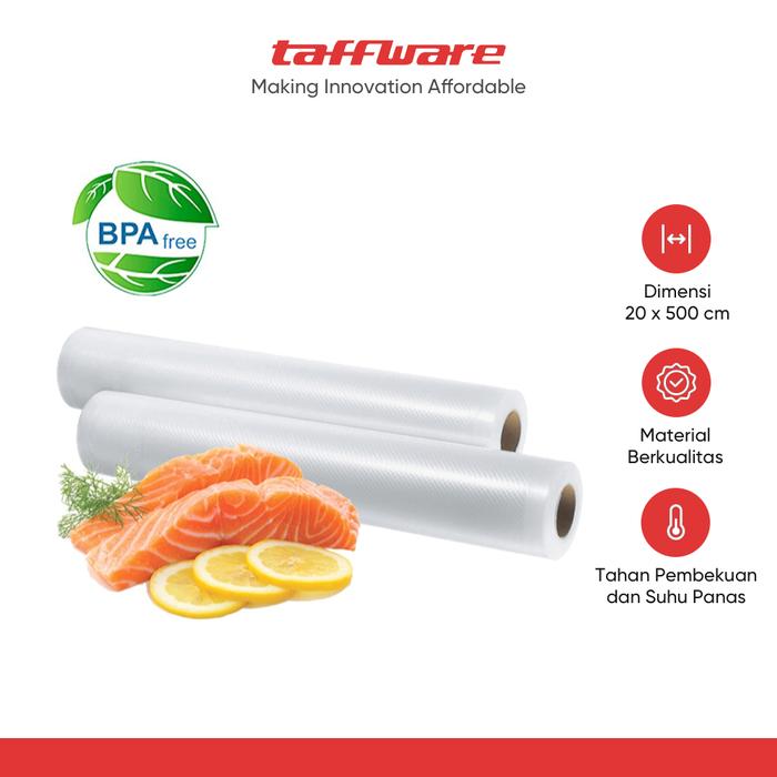 Gambar Kantong Plastik TaffPACK Vacuum Sealer Storage Bag 1 Roll - HK-07 - 20x500 cm dari Taffware Official Store undefined Tokopedia