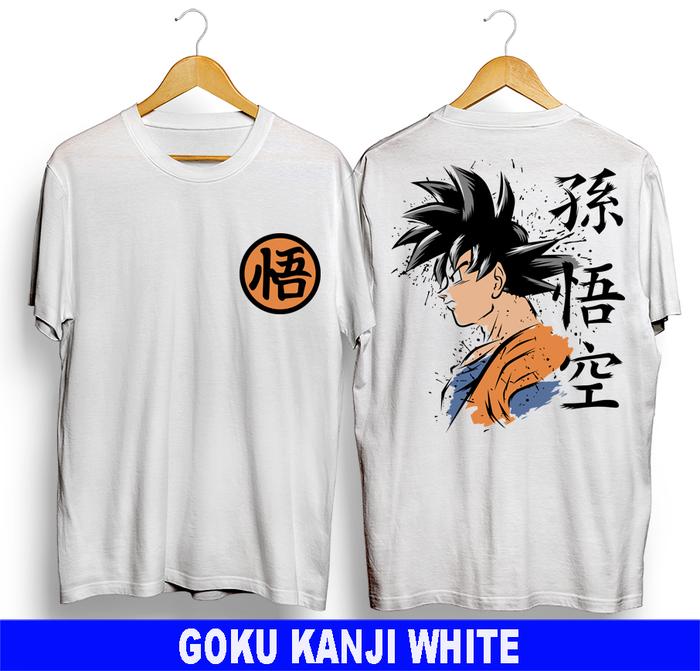 Gambar Baju Kaos Katun Spandek Dragon Ball Siluet Sun Goku Murah - Kanji Putih dari SVL Store_NEW undefined Tokopedia