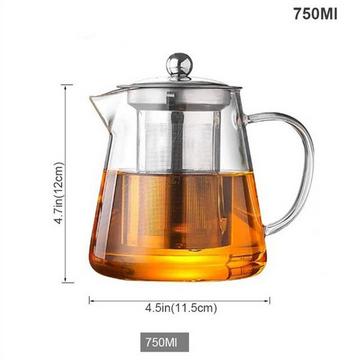 Gambar Saringan Teh Stainless Teko Teh Kaca Tea Pot 950 ml - 750ml dari Viv Tea & Co undefined Tokopedia