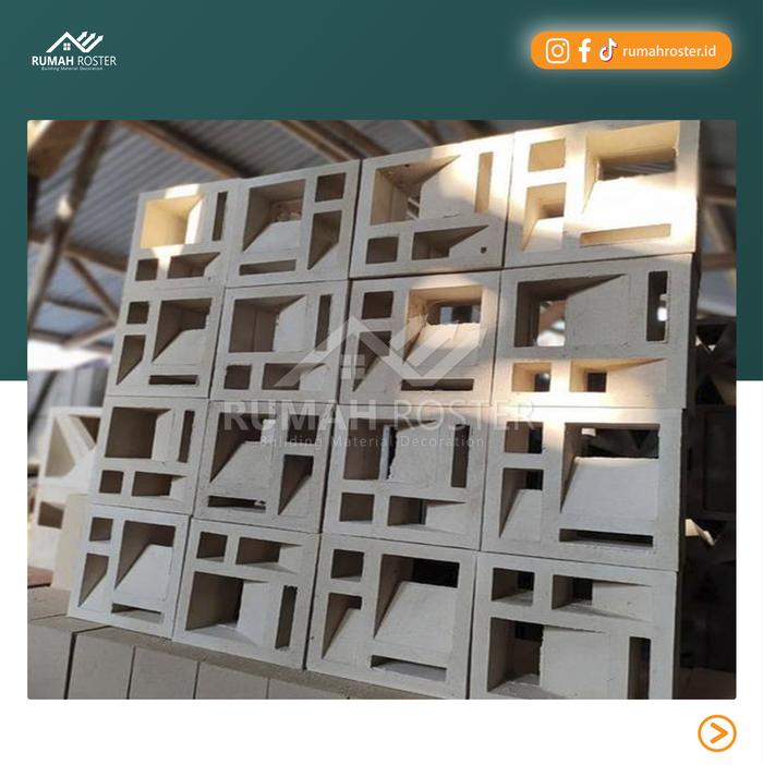 Jual Roster Beton Minimalis/Roster Beton Motif LB 4 Warna Terracota ...