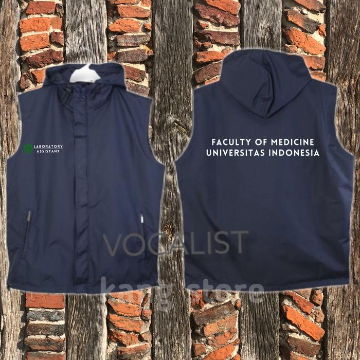Gambar Rompi Custom Bordir Taslan Waterproof KS - Navy, XXL dari Elmiira undefined 3 Tokopedia