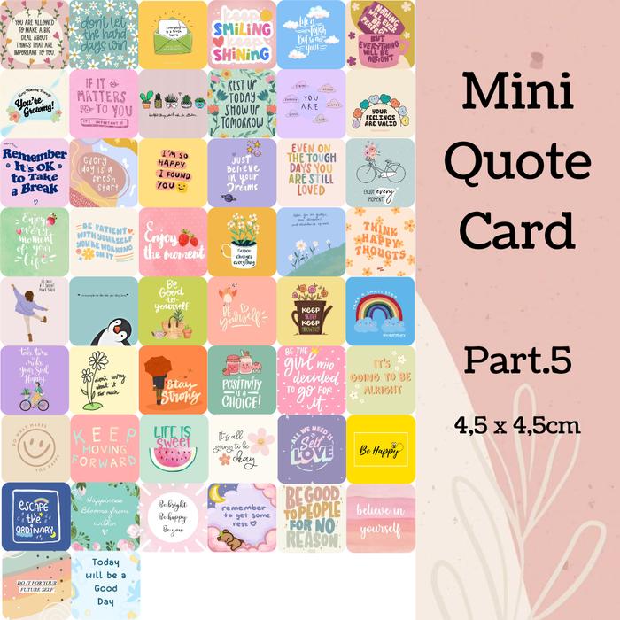 Gambar MINI QUOTE CARD 50 PCS - Part.5 dari Vlins Shop undefined Tokopedia