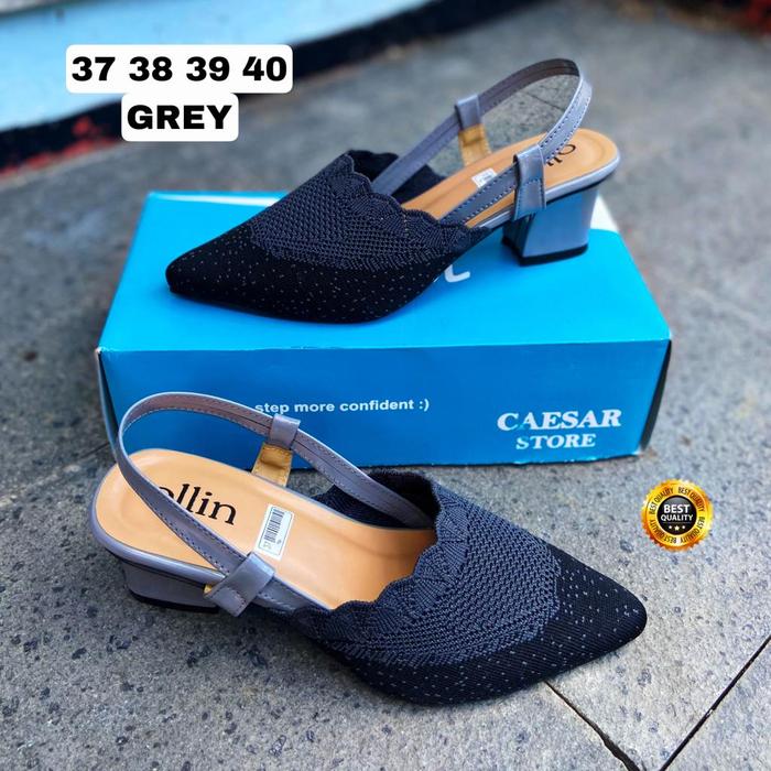 Gambar Sepatu Tali Hak 5CM Wanita OLLIN TL MF.4 Best Quality - Grey, 37 dari Syirrel Online Shop undefined Tokopedia