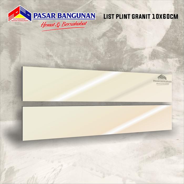 Gambar Plint Granit Hitam Polos 10x60 Kw1 List Plint Granit - CREAM dari Pasar Bangunan Bekasi Official undefined Tokopedia