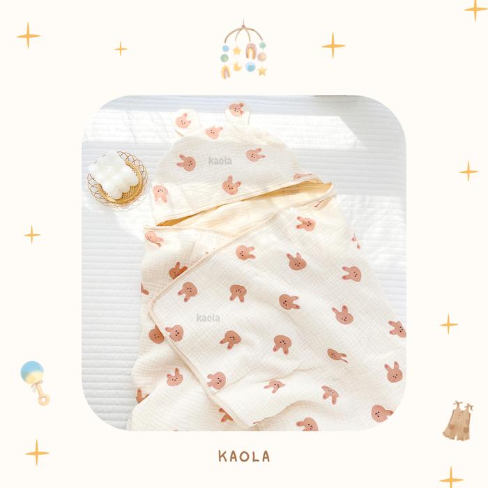 Gambar KAOLA - Bailey Hooded Bath Towel | Handuk Bayi - Baby Rabbit dari kaola clothing undefined Tokopedia