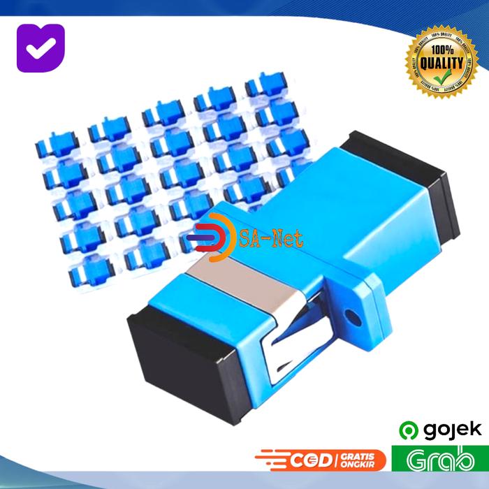 Gambar Fiber Optic Adapter SC UPC Adaptor Barel Penyambung Fiber Optik SC UPC - SC UPC Biru dari SAnet Semarang undefined Tokopedia