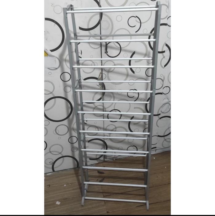 Gambar Amazing shoes rack 10 tingkat (RAK TANPA PENUTUP) rak jilbab - Abu-abu, NO BUBBLE WARP dari MEDAN SERBAUNIK undefined Tokopedia