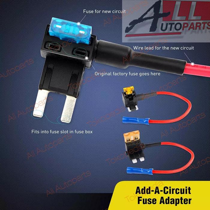 5Pcs Add A Circuit ATO ATC Mini Blade Fuse Splice Holder Piggy Back - View #14
