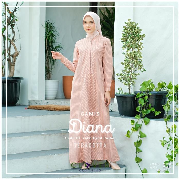 Gambar Gamis Wanita Terbaru Clover Clothing Gamis Diana - Teracotta, 3XL dari Griya Muslim Amanah 2 undefined Tokopedia
