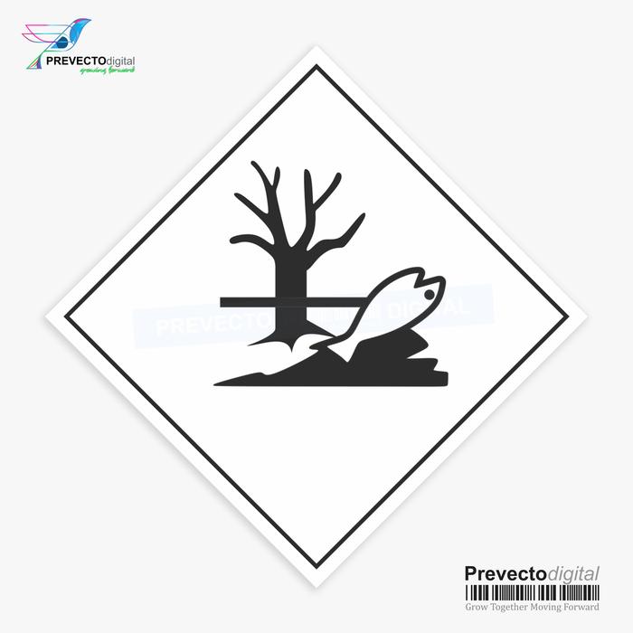 Gambar Sticker Simbol Label K3 Limbah B3 Hazmat DOT Chart 16 Marine Pollutant - 10x10cm dari prevecto digital undefined Tokopedia