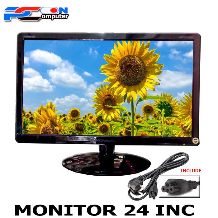 Gambar Monitor LED 24Inch 24 inch cctv / pc - MONITOR ONLY dari PC ON COMPUTER undefined Tokopedia