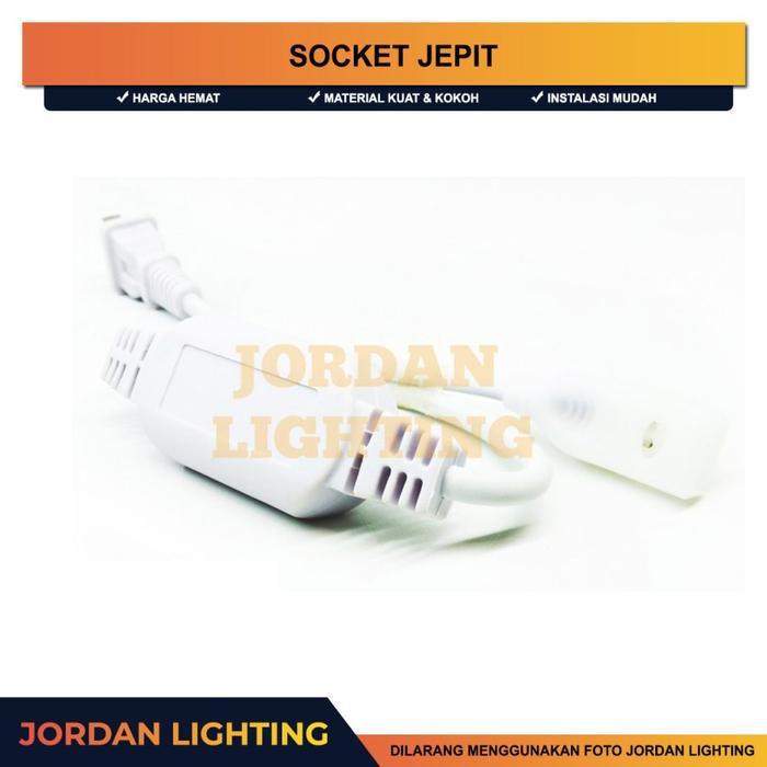 Gambar Socket Jepit Tombol On/Off Praktis Lampu LED Strip 220V - Socket Jepit dari JORDAN LIGHTING undefined Tokopedia