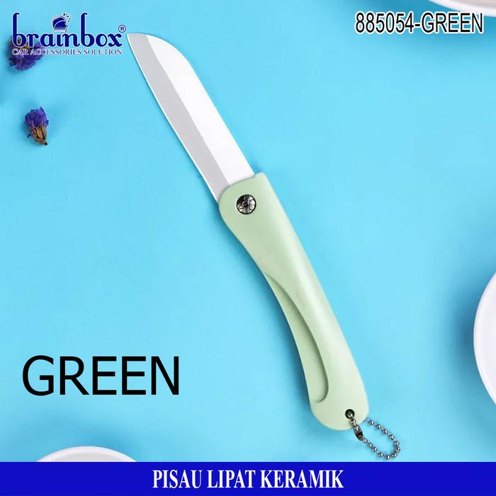 Gambar Pisau Lipat Keramik Travelling Ceramic Knife Pisau Potong - Hijau dari Brainbox Car and Home undefined Tokopedia