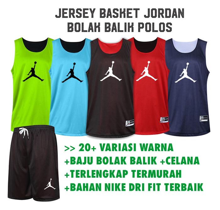 Jersey Setelan Basket Jordan Jumpman Performance Black-Red, M ANAK