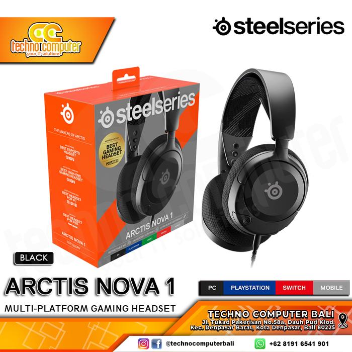 Gambar HEADSET GAMING STEELSERIES ARCTIS NOVA 1 - Gaming Headset - Black dari Techno Computer Bali Kota Denpasar Tokopedia