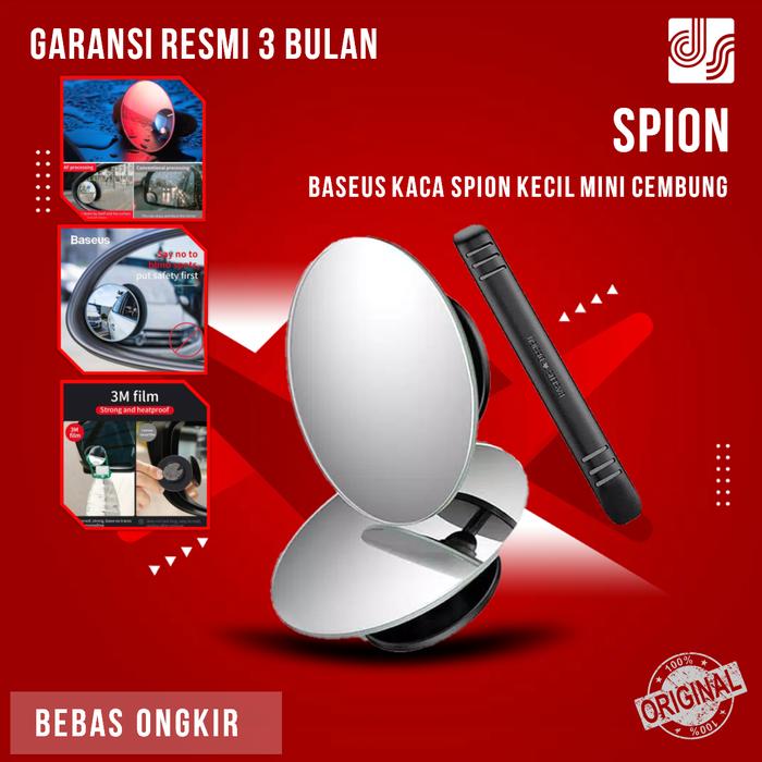 Gambar Baseus Kaca Spion Kecil Mini Cembung Wide Angle Blind Spot Car Mirrors dari Duta Suara Electronics undefined Tokopedia