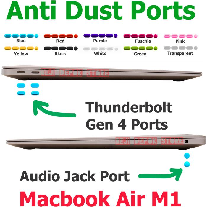 Gambar Anti Dust Plug Anti Dust Port Macbook Air M1 A2337 A2179 - Transparent dari Beji Depok Store undefined Tokopedia